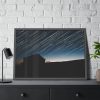 93854-91.jpg Long Exposure of the Star Trails Above the Barn Framed Poster