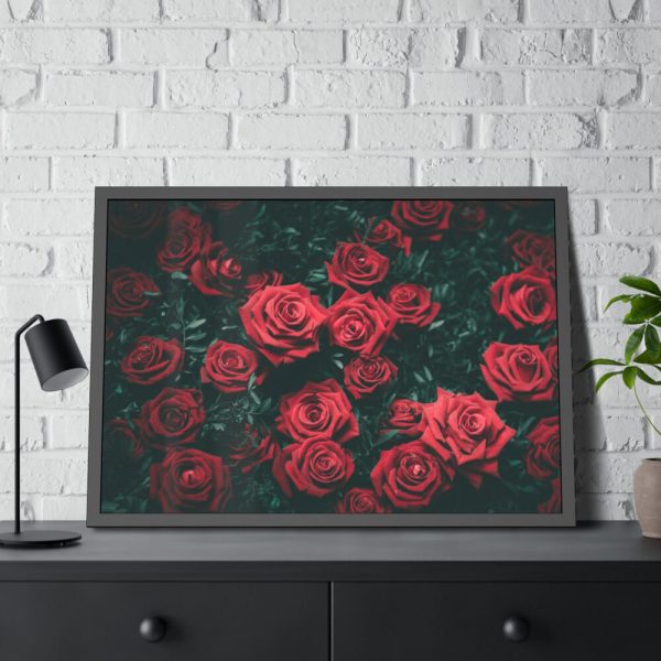 93854-95.jpg Bunch of Red Roses Framed Poster