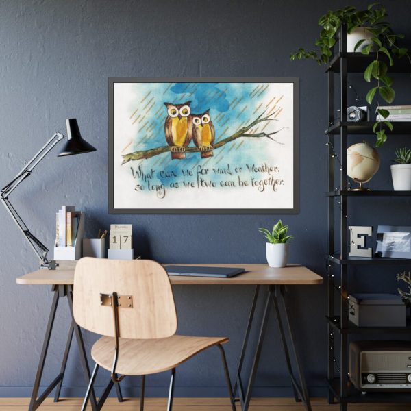 93855-110.jpg Owls on a Branch Framed Poster