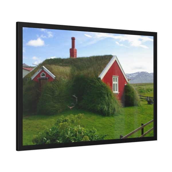 Red Barn in the Grass Framed Poster