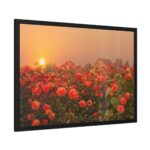 Barn in Smokey Orange Sky Framed Poster - Image 6