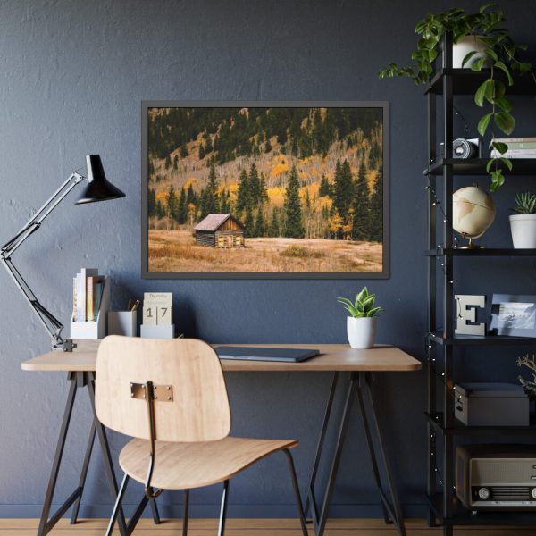 Woden Barn in Forest Framed Poster
