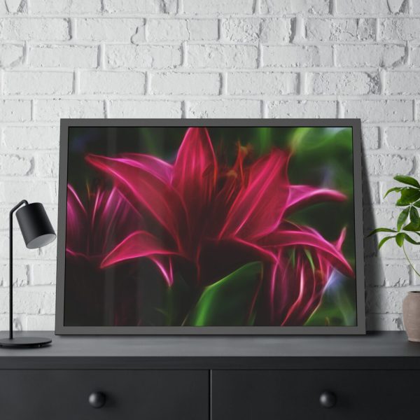 Pink Bloom Lily Framed Poster