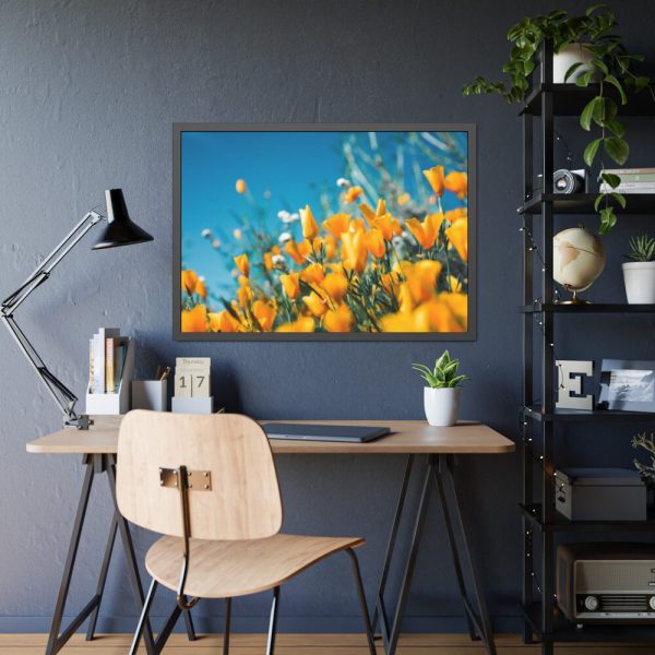 93855-234.jpg Orange Petaled Flowers Framed Poster
