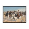 The Fourth Troopers Moving the Led Horses by Frederic Remington Framed Poster