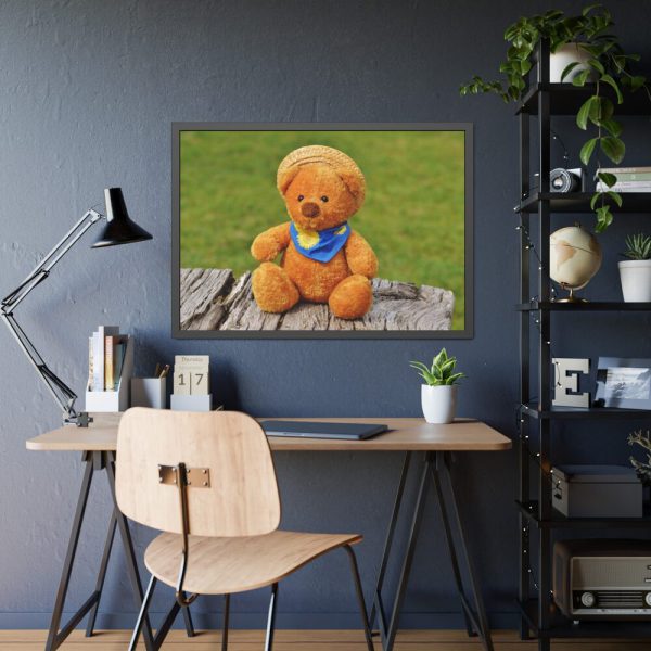 93855-318.jpg Bear with a Hat Framed Poster