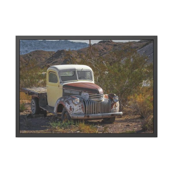 Truck in Ghost Town Framed Poster