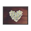 93855-348.jpg White Daisy in Heart Shape Framed Poster