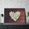 93855-351.jpg White Daisy in Heart Shape Framed Poster