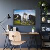 93855-382.jpg A Herd of Grey and White Horses Framed Poster