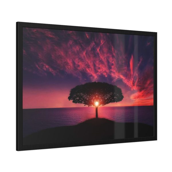 Breathtaking Red and Purple Sky Framed Poster