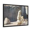 White Polar Bear Zoo Framed Poster