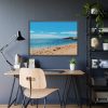 Crowded Beach with Tourists Framed Poster