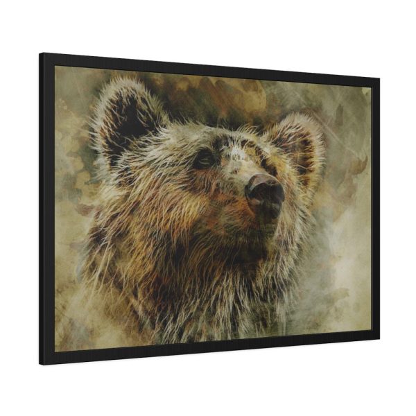 Grizzly Bear Kodiak Head Framed Poster