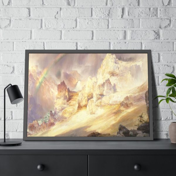 Rainbow over the Grand Canyon of the Yellowstone Framed Poster