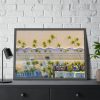 Palm Tree-Lined Road Framed Poster