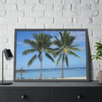 Palm Tree on the Beach Framed Poster - Image 8