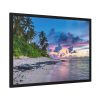 93855-561.jpg Tropical Beach Sunset Landscape Framed Poster