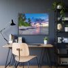 93855-562.jpg Tropical Beach Sunset Landscape Framed Poster
