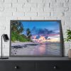 93855-563.jpg Tropical Beach Sunset Landscape Framed Poster