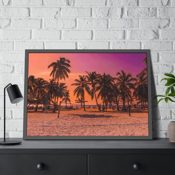 93855-575.jpg Red Beach Framed Poster