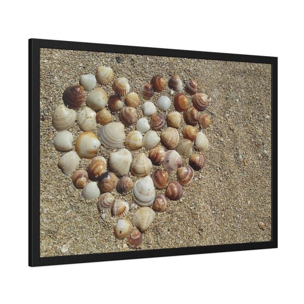 93855-585.jpg Heart Stones on Beach Framed Poster
