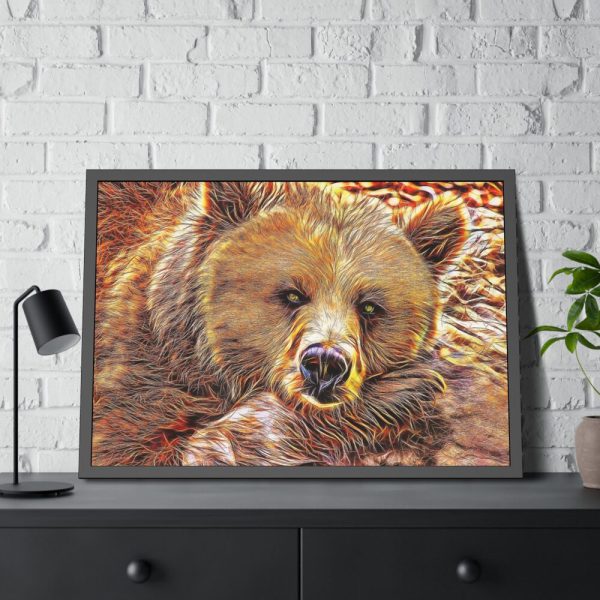 93855-599.jpg Fractal Bear Framed Poster