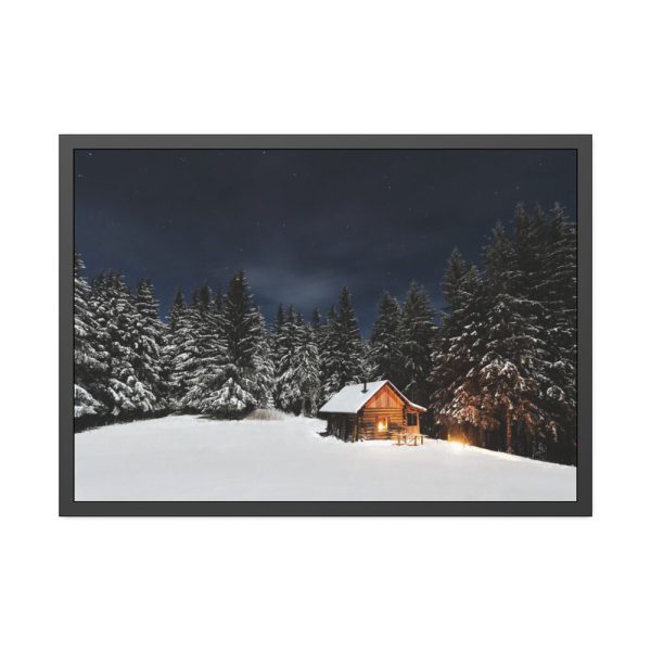 Barn in Starry Night Framed Poster