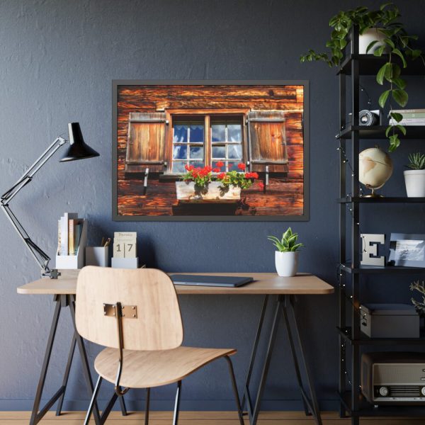 Window Wood Farmhouse Framed Poster