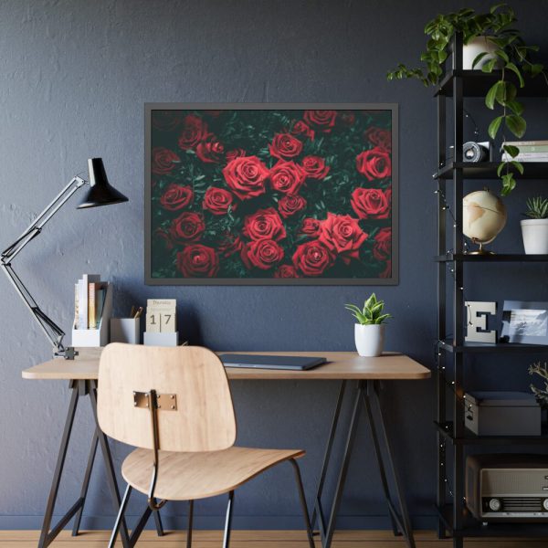 93855-94.jpg Bunch of Red Roses Framed Poster