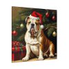 101419-100.jpg English Bulldog Vintage Christmas Standard Canvas