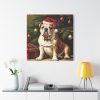 101419-102.jpg English Bulldog Vintage Christmas Standard Canvas