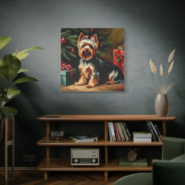 101419-114.jpg Yorkshire Terrier Vintage Christmas Standard Canvas