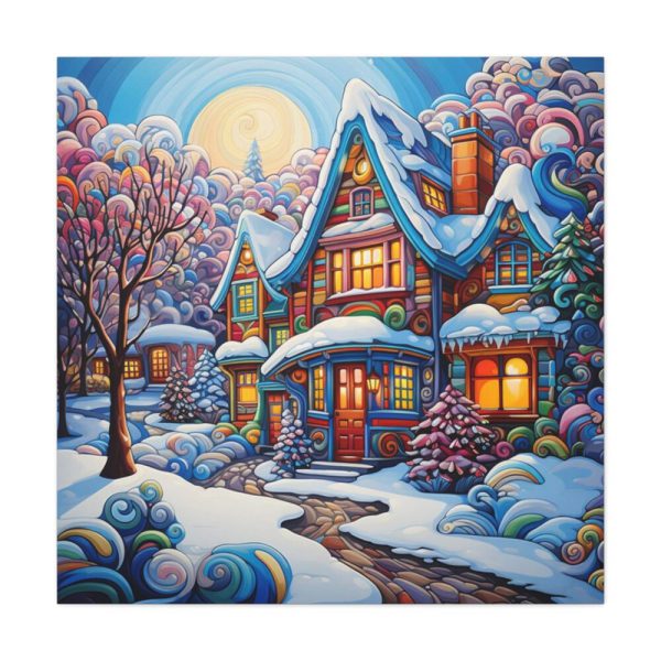 101419-136.jpg Christmas House Fantasy Art Standard Canvas