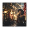 101419-146.jpg Vintage Woman In Town At Christmas Standard Canvas
