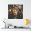 101419-147.jpg Vintage Woman In Town At Christmas Standard Canvas
