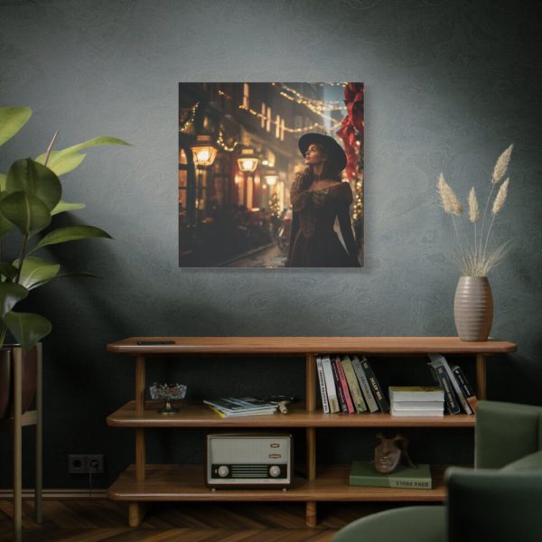 101419-149.jpg Vintage Woman In Town At Christmas Standard Canvas