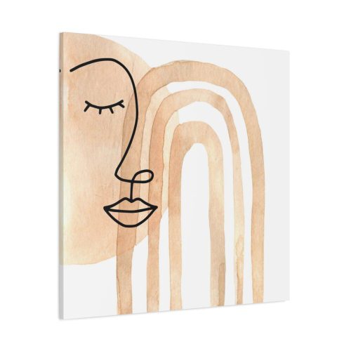 101419-155.jpg Boho Rainbow Line Art Face Standard Canvas
