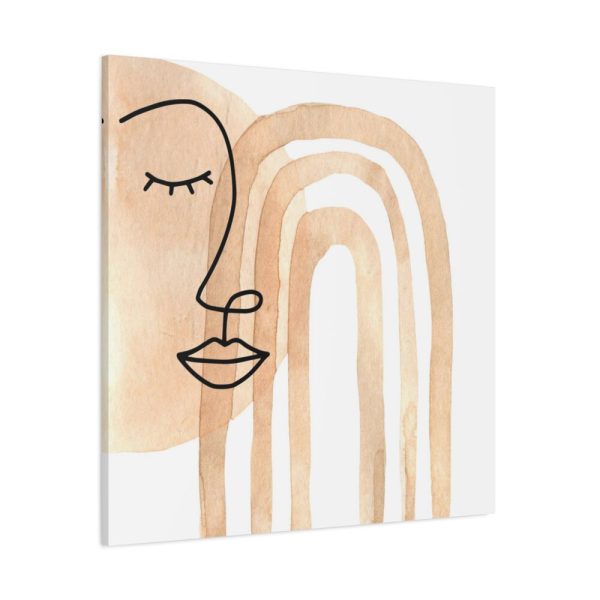 101419-155.jpg Boho Rainbow Line Art Face Standard Canvas