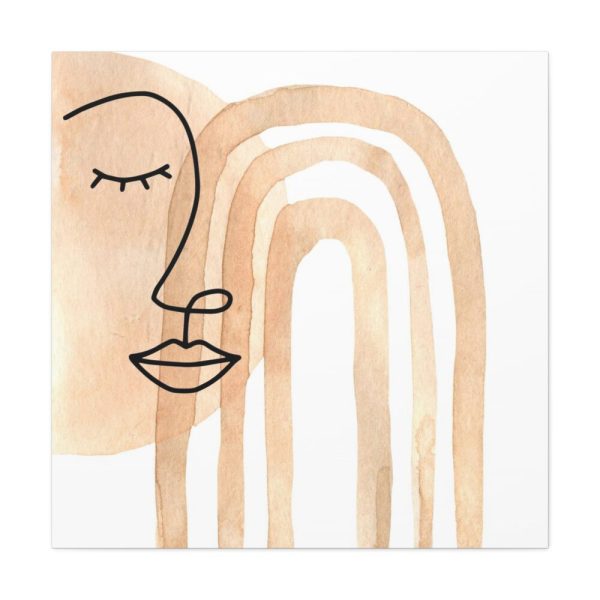 101419-156.jpg Boho Rainbow Line Art Face Standard Canvas