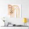 101419-157.jpg Boho Rainbow Line Art Face Standard Canvas