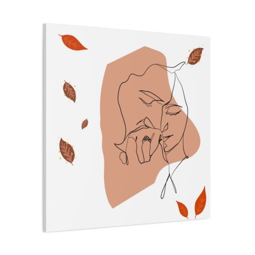Abstract Shape With Autumn Leaves Standard Canvas