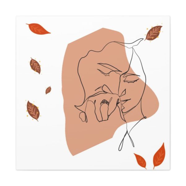 101419-196.jpg Abstract Shape With Autumn Leaves Standard Canvas