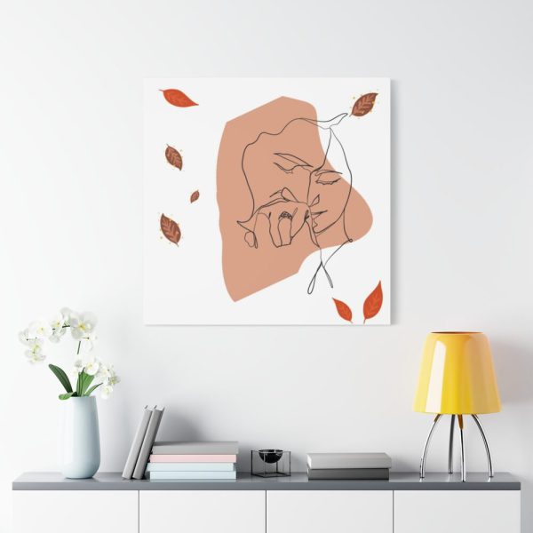 101419-197.jpg Abstract Shape With Autumn Leaves Standard Canvas