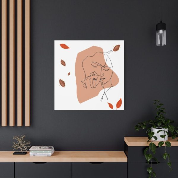 101419-198.jpg Abstract Shape With Autumn Leaves Standard Canvas