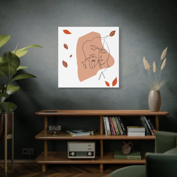 101419-199.jpg Abstract Shape With Autumn Leaves Standard Canvas