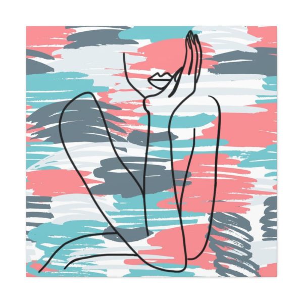 101419-206.jpg Line Drawing Of A Pondering Woman Standard Canvas