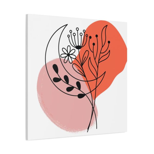 101419-225.jpg Abstract Line Art Plant And Moon Standard Canvas