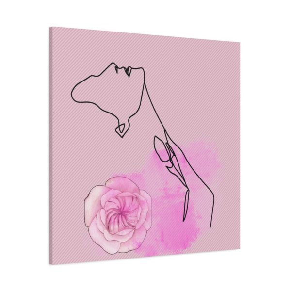 101419-265.jpg Pink Woman Abstract Line Drawing Standard Canvas