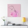 101419-267.jpg Pink Woman Abstract Line Drawing Standard Canvas